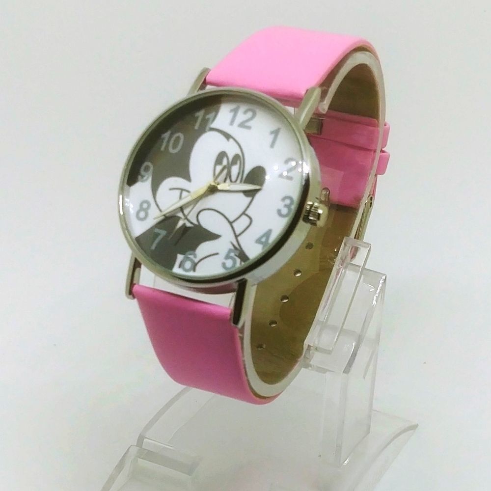 Mickey Mouse Watch Pink Band w Gift Box